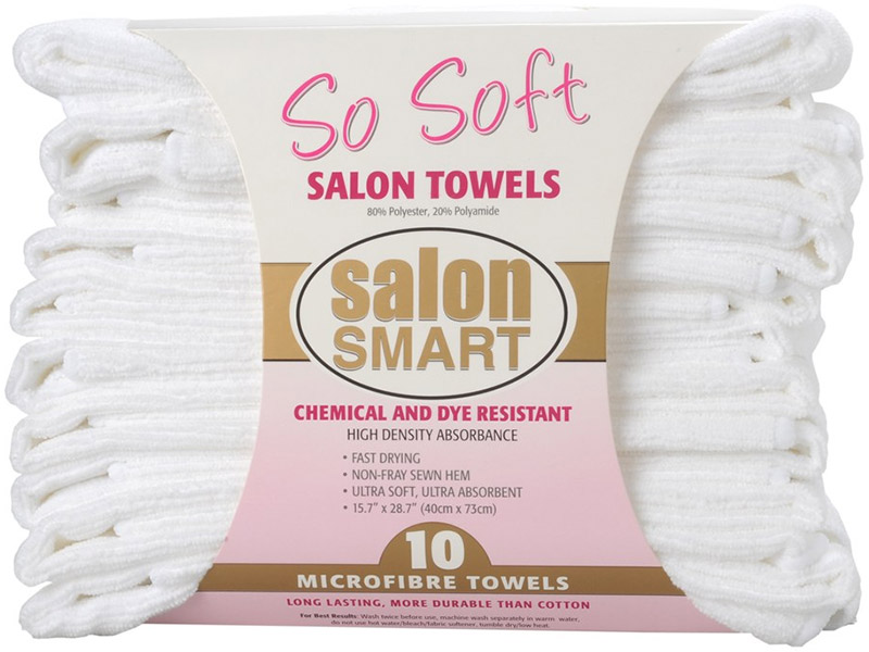 Buy Salon Smart So Soft Microfibre Towels White 10pk from 