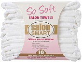 Salon Smart So Soft Microfibre Towels White 10pk