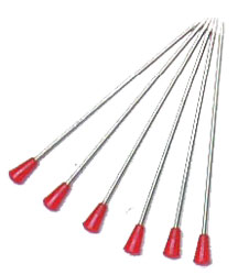 Roller Pins Long Stainless Steel Medium Red End 65mm