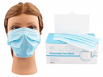 Disposable 3 Layer Fack Masks - 50pk