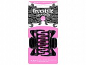 Freestyle Medium Claw Clip Black 2pc