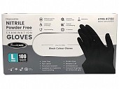 Real CARE Black Nitrile Gloves Large 100pk