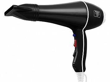 Wahl Super Dry Hair Dryer - Black with White Trim